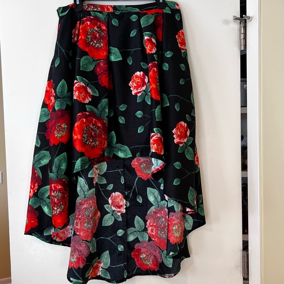 MY MICHELLE FLORAL HI LOW SKIRT SIZE XL - Picture 1 of 10